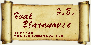 Hval Blažanović vizit kartica